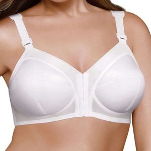 Exquisite Form Wireless Unlined Full Coverage Bra-5100530, 42D , White